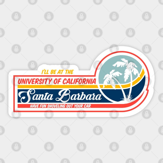 UC Santa Barbara UCSB Have fun in the Snow Sticker by Vector Deluxe